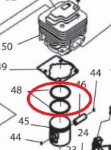 RBC38 / 40 / 52SB Segments de piston
